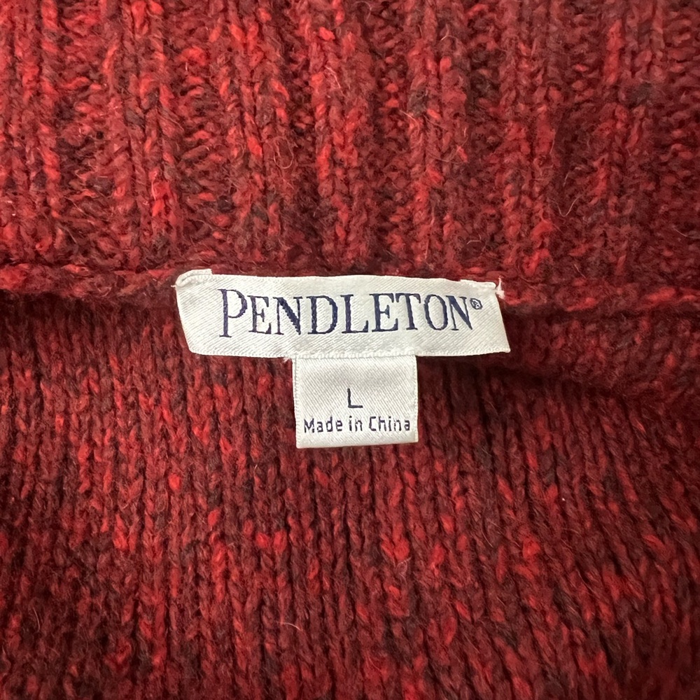 Pendleton Deep Red Women's Knit Jacket - image 3